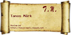 Tanos Márk névjegykártya